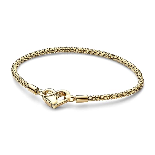 PANDORA Moments Studded Chain Armband aus Sterling Silber mit 14 Karat vergoldete Metalllegierung, Kompatibel Moments, Größe: 19cm, 562731C00-19 PANDORA Moments Studded Chain Armband aus Sterling Silber mit 14 Karat vergoldete Metalllegierung, Kompatibel Moments, Größe: 19cm, 562731C00-19 von PANDORA