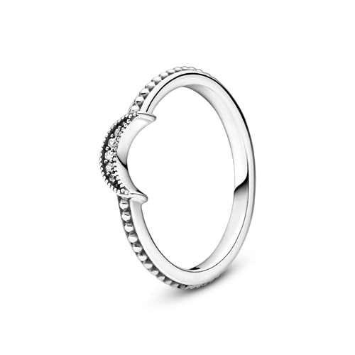 PANDORA Mondsichel Ring, Sterling-Silber, Cubic Zirkonia, 199156C01-52 von PANDORA