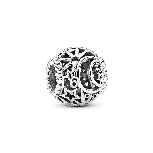 PANDORA Offen gearbeitetes Sonne, Mond & Sterne Charm, Sterling-Silber799183C00 von PANDORA