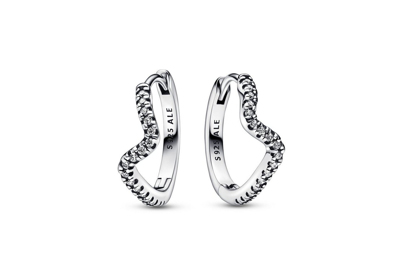 Pandora Ohrring-Set Pandora Creolen Sparkling Wave 292545C01 Silber von Pandora