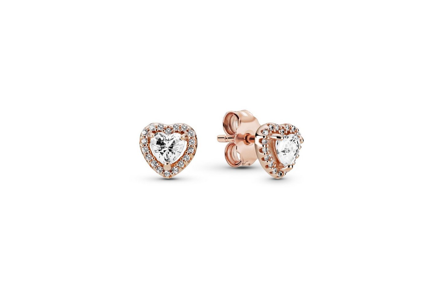 Pandora Ohrring-Set Pandora Ohrstecker Damen 288427C01 14k rosé vergoldet erhabenes Herz von Pandora