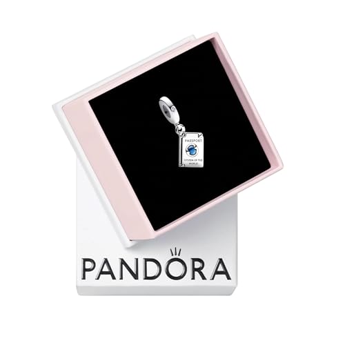 PANDORA Moments Aufklappbarer Reisepass Charm-Anhänger aus Sterling Silber mit blauem Cubic Zirkonia, Kompatibel Moments, 792680C01 PANDORA Moments Aufklappbarer Reisepass Charm-Anhänger aus Sterling Silber mit blauem Cubic Zirkonia, Kompatibel Moments, 792680C01 von PANDORA