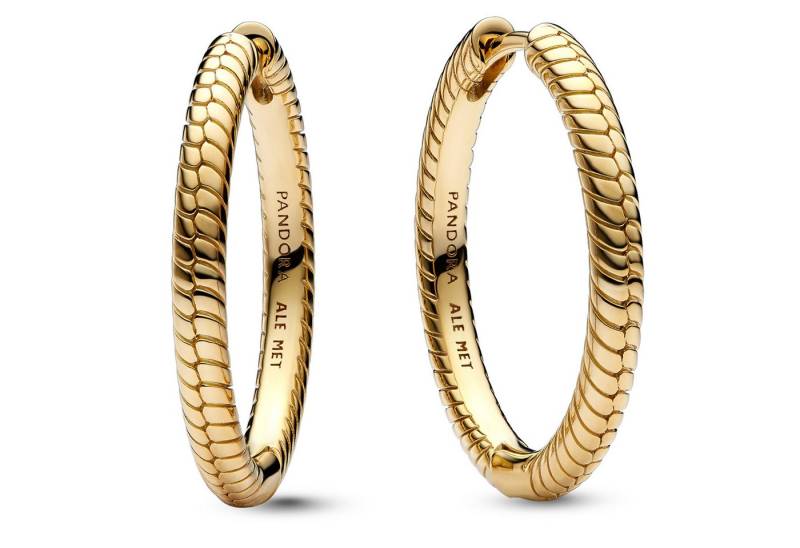 Pandora Paar Creolen Damen Charm-Goldfarben von Pandora