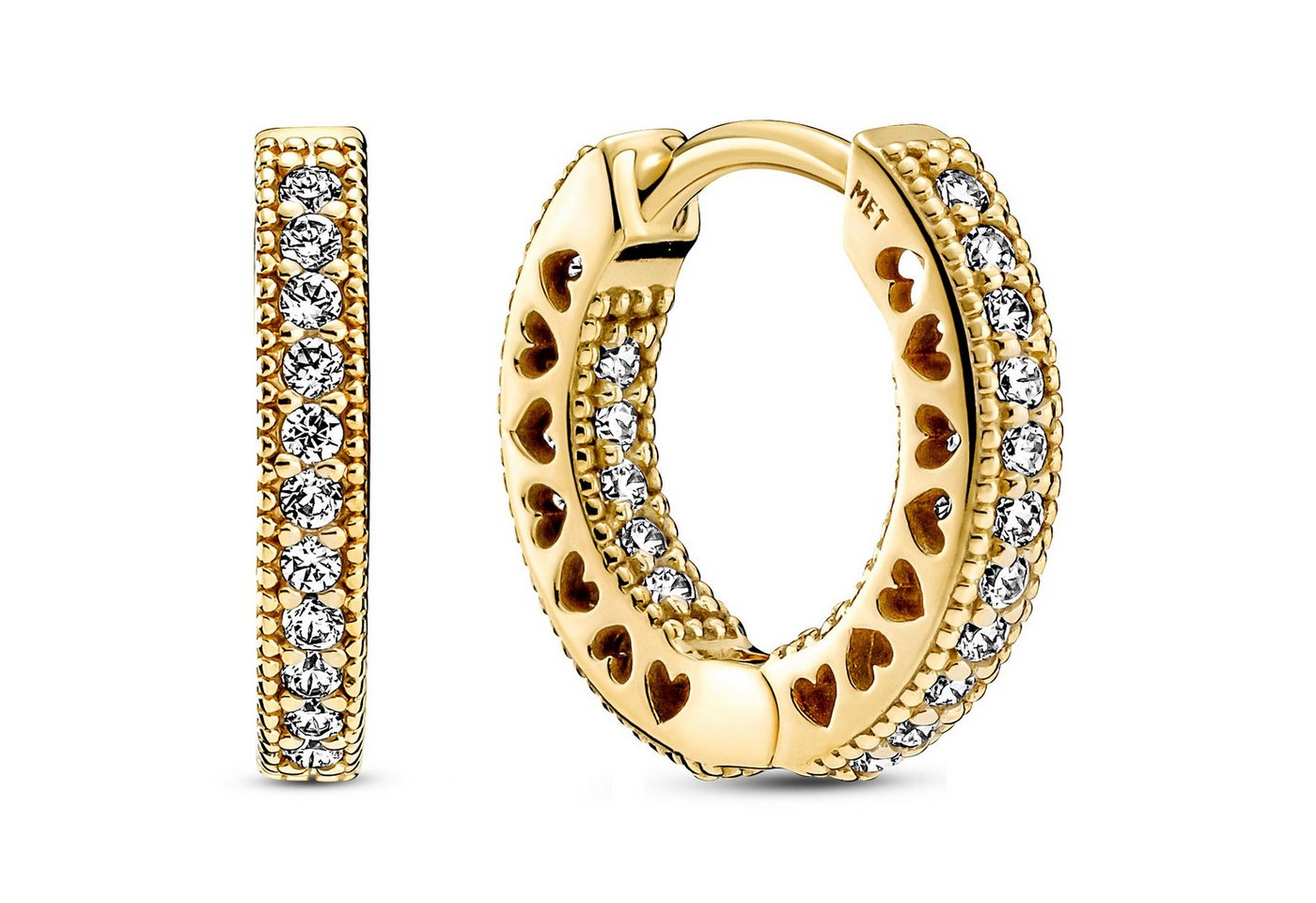 Pandora Paar Creolen Damen-Pavé en von Pandora