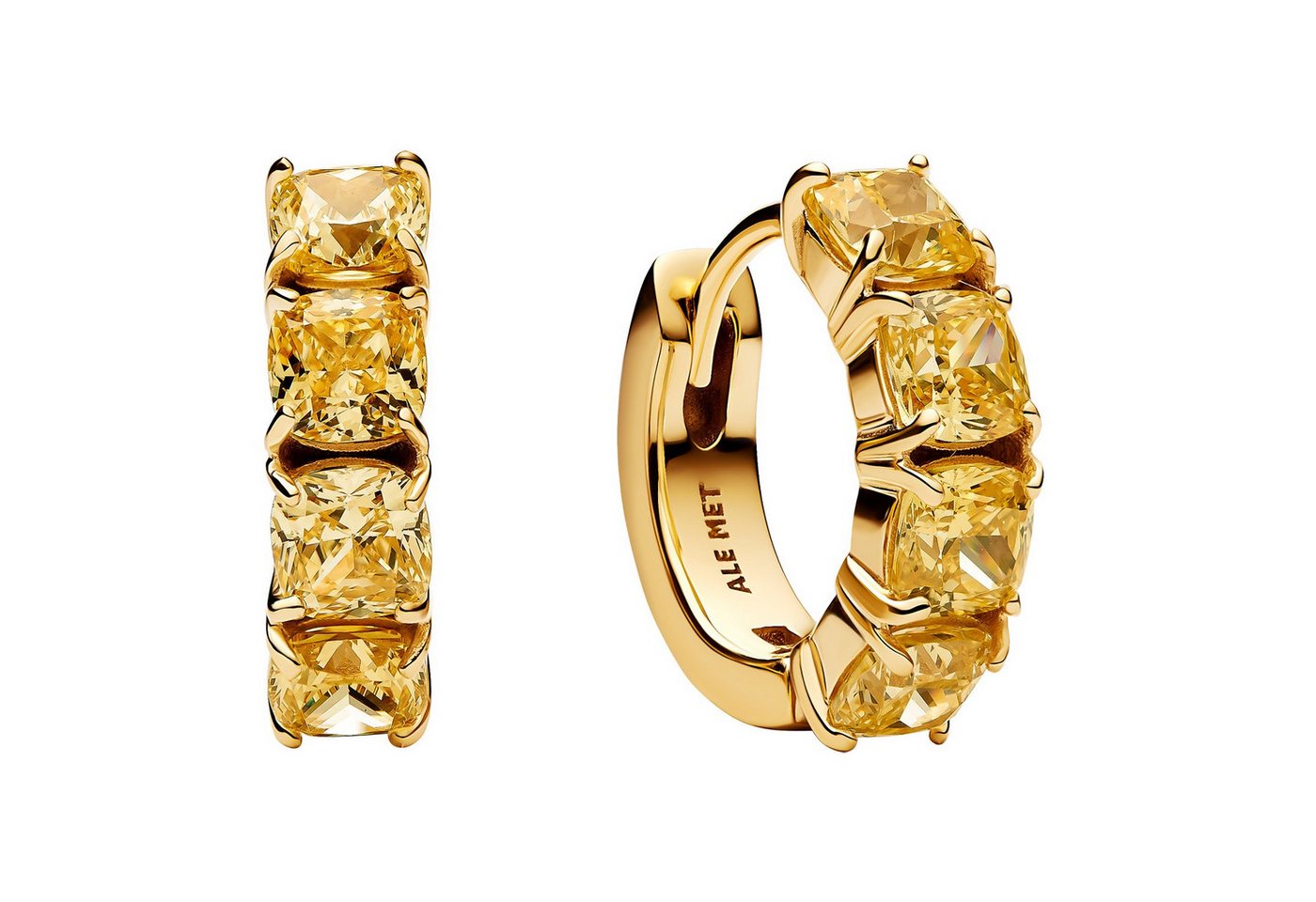 Pandora Paar Creolen Damen-Goldfarben Gelb von Pandora