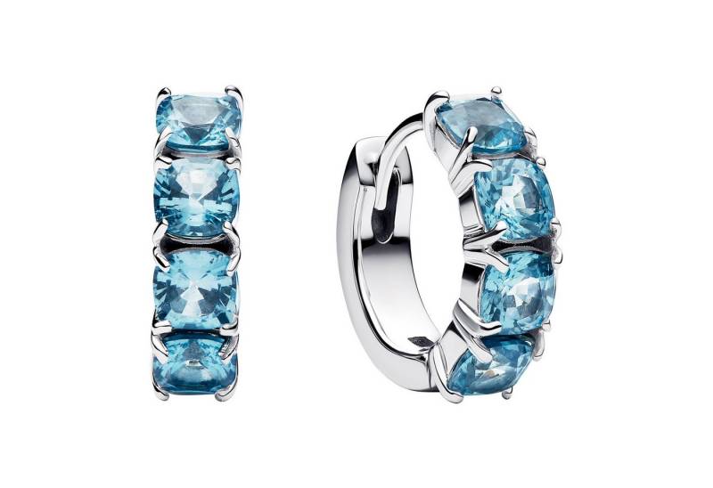 Pandora Paar Creolen Damen-Hellblau Silber von Pandora