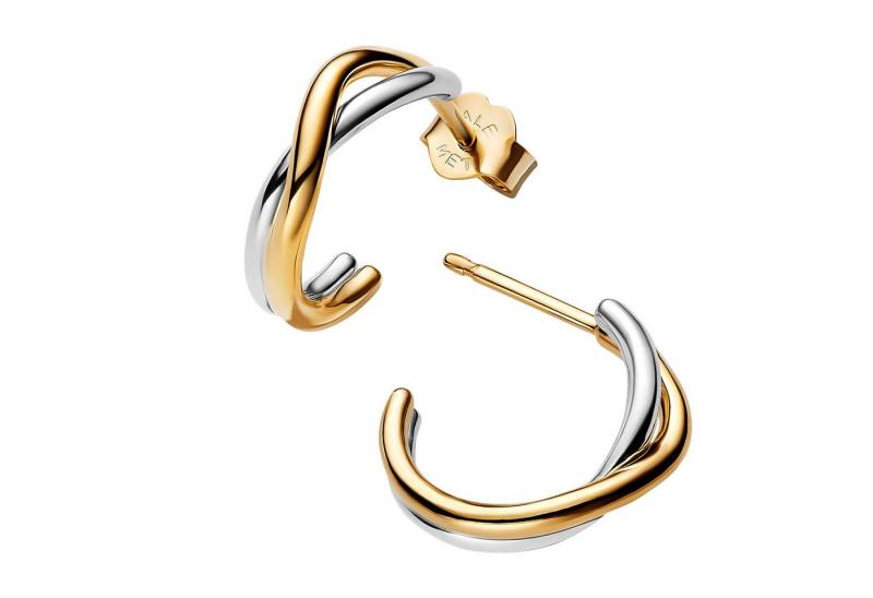 Pandora Paar Creolen Damen-Steck-Zweifarbig von Pandora