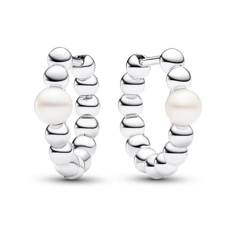 Pandora Paar Creolen PANDORA Timeless Creolen für Damen aus Sterlingsilber mit Perle von Pandora