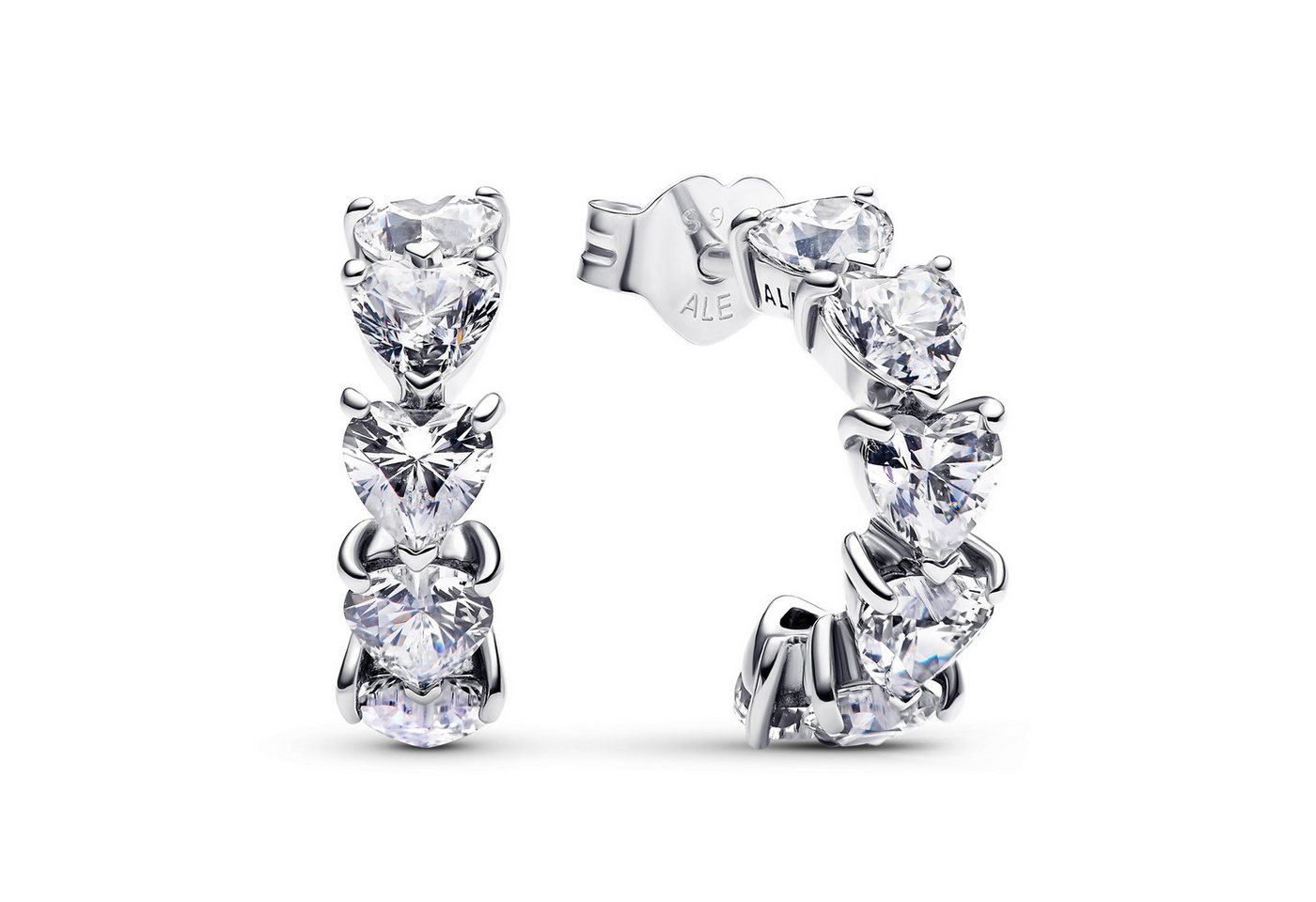 Pandora Paar Creolen Silber-für Damen Funkelnde en von Pandora