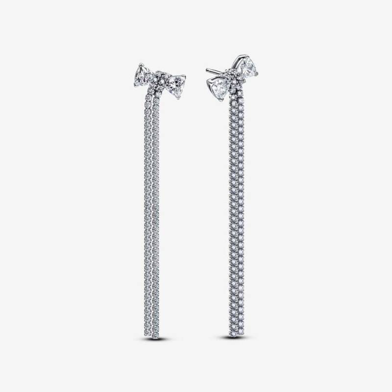 Pandora Paar Ohrhänger PANDORA TIMELESS Drop-Ohrringe Pavé Schleifen 293544C01 von Pandora
