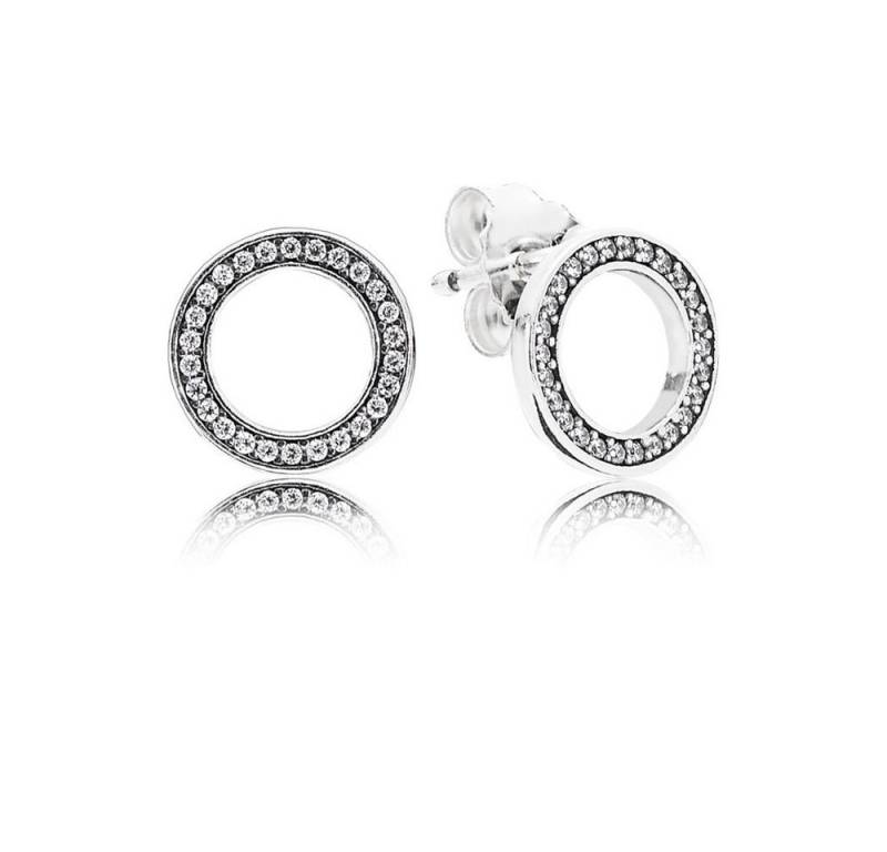 Pandora Paar Ohrstecker 290585CZ Ohrstecker Damen Funkelnder Kreis Silber von Pandora