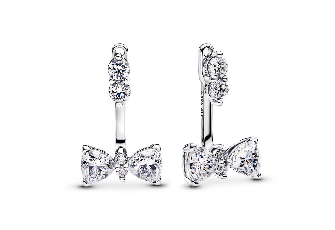 Pandora Paar Ohrstecker Damen-Ear Jacket Funkelnde Schleife Silber von Pandora