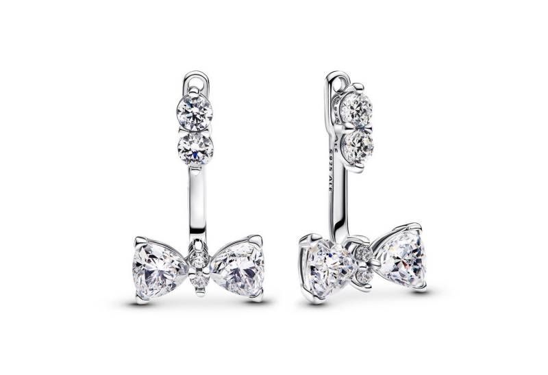 Pandora Paar Ohrstecker Damen-Ear Jacket Funkelnde Schleife Silber von Pandora