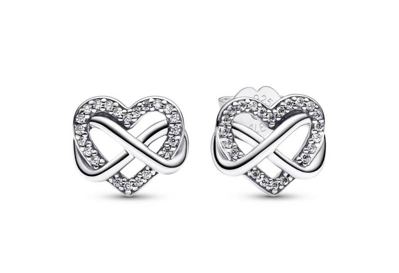 Pandora Paar Ohrstecker Funkelndes Unendlichkeits-Silber von Pandora