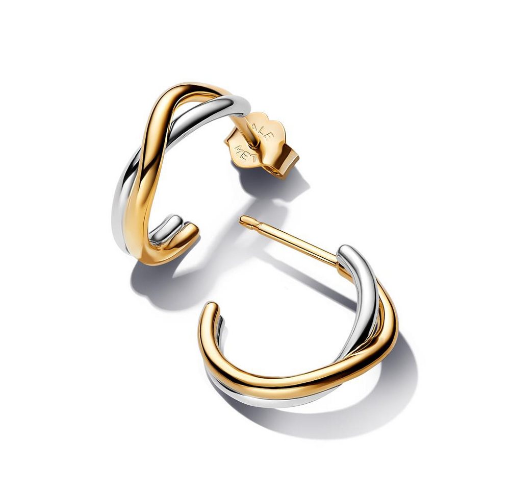 Pandora Paar Ohrstecker PANDORA Essence Steckcreolen für Damen, IP Gold, 925er Silber von Pandora
