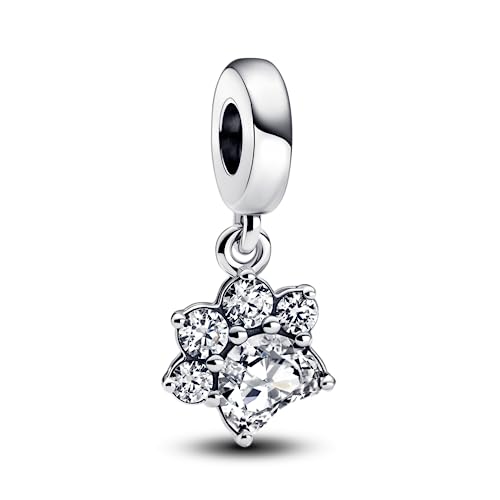 PANDORA Funkelnder Pfotenabdruck Charm-Anhänger aus Sterling Silber mit Zirkonia - Kompatibel mit PANDORA Moments Armbänder PANDORA Funkelnder Pfotenabdruck Charm-Anhänger aus Sterling Silber mit Zirkonia - Kompatibel mit PANDORA Moments Armbänder von PANDORA