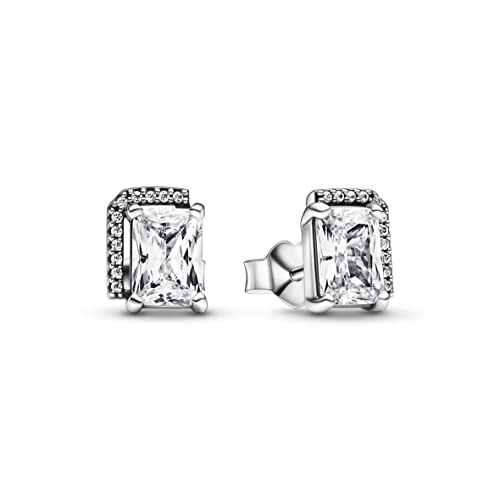 Pandora Timeless Rechteckige Funkelnde Strahlenkranz Ohrstecker aus Sterling-Silber, Kompatibel mit Pandora Timeless Armbänder, 292380C01 Pandora Timeless Rechteckige Funkelnde Strahlenkranz Ohrstecker aus Sterling-Silber, Kompatibel mit Pandora Timeless Armbänder, 292380C01 von PANDORA