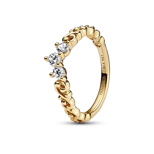 PANDORA Moments Königlicher Wirbel Diadem-Ring in der Farbe Gold aus vergoldeter Metalllegierung in der Größe 60, 162232C01-60 von PANDORA