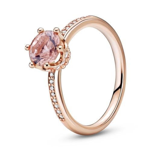 PANDORA Ring Rosé "Rosa funkelnde Krone" rosévergoldet Zirkonia 188289C01 von Pandora