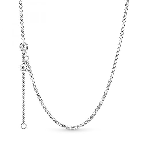 PANDORA Rolokette Halskette aus Sterling Silber mit Karabiner Verschluss/Länge: 60cm von PANDORA