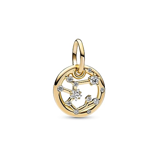 PANDORA Moments Sternzeichen Schütze Charm-Anhänger aus Sterling Silber mit 14 Karat vergoldeter Metalllegierung, Zirkonia, Kompatibel Moments Armbänder, 762723C01 PANDORA Moments Sternzeichen Schütze Charm-Anhänger aus Sterling Silber mit 14 Karat vergoldeter Metalllegierung, Zirkonia, Kompatibel Moments Armbänder, 762723C01 von PANDORA