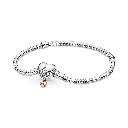 PANDORA SHINE Armband Moments Disney "Herzverschluss" silber, Zirkonia 569563C01 17 cm von Pandora