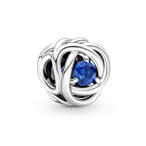 PANDORA September Geburtsstein Blauer Ewigkeitskreis Charm aus Sterling-Silber mit Kristallen, 790065C07 PANDORA September Geburtsstein Blauer Ewigkeitskreis Charm aus Sterling-Silber mit Kristallen, 790065C07 von PANDORA