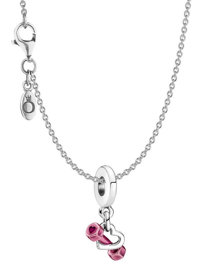 Pandora Silberkette Damen-925 Silber Collier Hantel & von Pandora