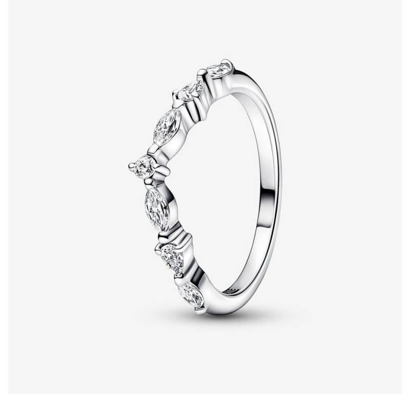 Pandora Silberring 192390C01 Ring Damen Timeless Wishbone Funkelnde Schliffe Silber Gr. 5 von Pandora