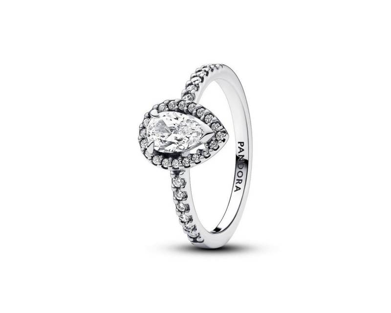 Pandora Silberring 192835C01 Ring Damen Funkelnder Birnen-Kranz Zirkonia Silber Gr. 50 von Pandora