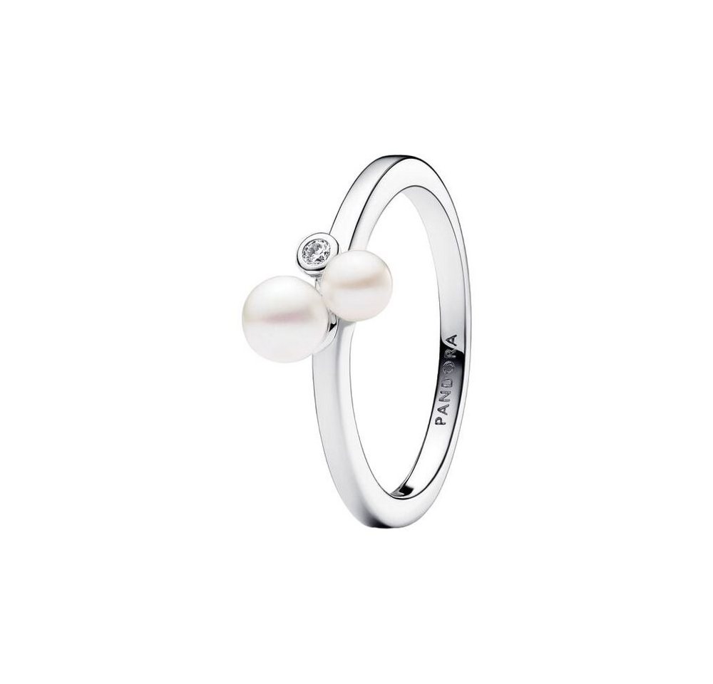 Pandora Silberring 193156C01 Ring Damen Duo Süßwasserzuchtperlen Silber Gr. 56 von Pandora