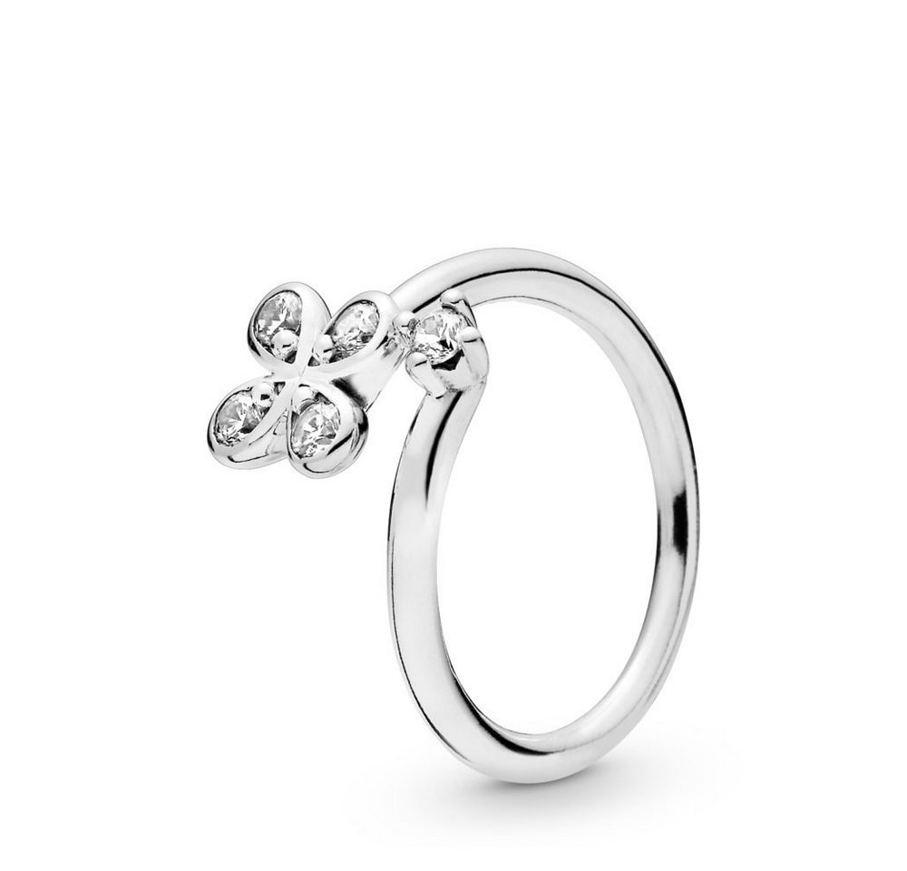 Pandora Silberring 197988CZ Ring Damen Four-Petal Flower Sterling-Silber Gr. 58 von Pandora