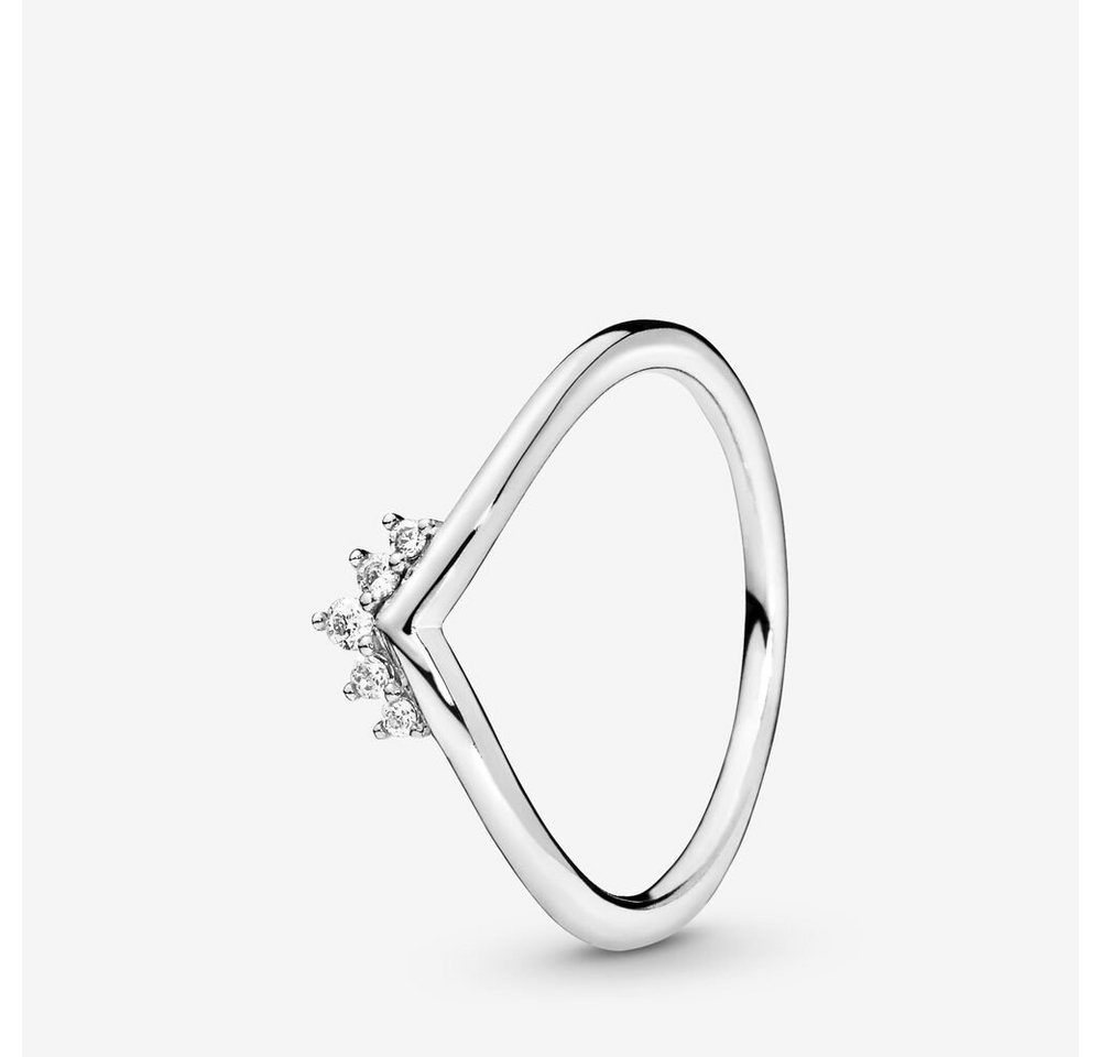Pandora Silberring 198282CZ Ring Damen Tiara Wishbone Weiss Sterling-Silber Gr. 54 von Pandora