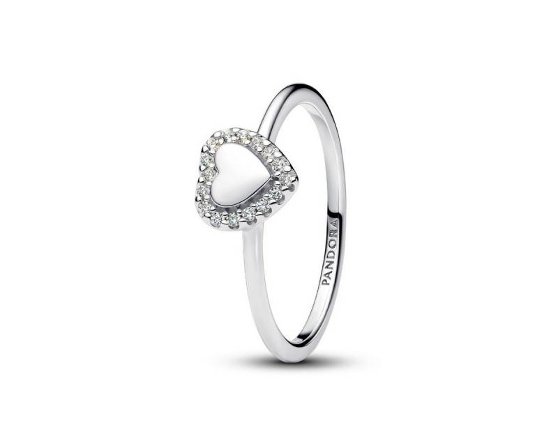Pandora Silberring Ring Damen Herz Strahlenkranz Zirkonia Silber 193801C01 Gr. 54 von Pandora