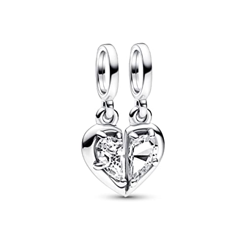 PANDORA Moments Teilbarer Mutter & Tochter Charm-Anhänger mit Zirkonia Moments Collection, kompatibel Moments Armbändern, 792643C01 PANDORA Moments Teilbarer Mutter & Tochter Charm-Anhänger mit Zirkonia Moments Collection, kompatibel Moments Armbändern, 792643C01 von PANDORA
