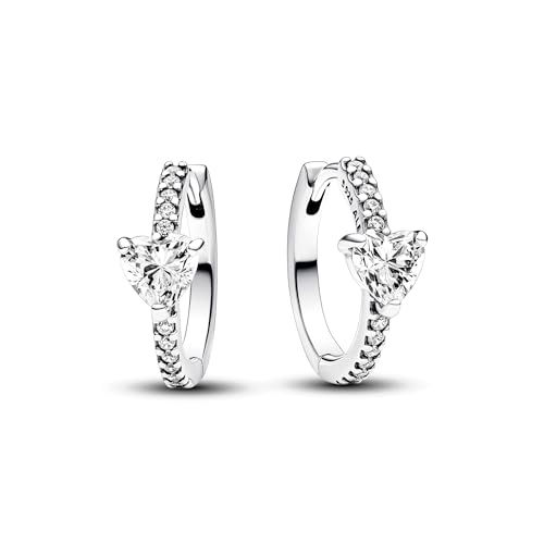 PANDORA Timeless Funkelndes Herz Creolen aus Sterling Silber mit Zirkonia, 293097C01 PANDORA Timeless Funkelndes Herz Creolen aus Sterling Silber mit Zirkonia, 293097C01 von PANDORA