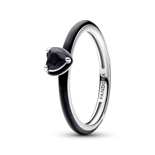 PANDORA Sterling silver Enamel Man-made crystal Black 193088C01-50 von PANDORA