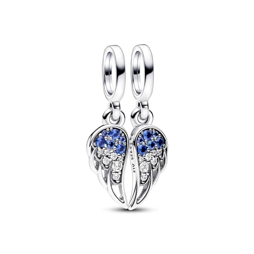 PANDORA Moments Funkelnder Teilbarer Engelsflügel Charm-Anhänger aus Sterling Silber mit Zirkonia, Kompatibel Moments Armbändern, 792821C01 PANDORA Moments Funkelnder Teilbarer Engelsflügel Charm-Anhänger aus Sterling Silber mit Zirkonia, Kompatibel Moments Armbändern, 792821C01 von PANDORA