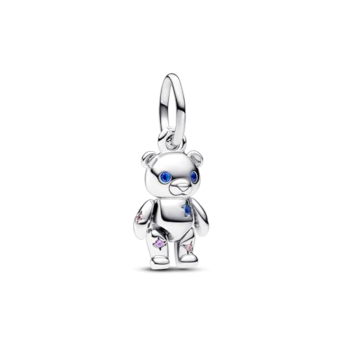 PANDORA Moments Beweglicher Baby-Teddybär Charm-Anhänger aus Sterling Silber, Kompatibel Moments Armbändern, 792986C01 PANDORA Moments Beweglicher Baby-Teddybär Charm-Anhänger aus Sterling Silber, Kompatibel Moments Armbändern, 792986C01 von PANDORA