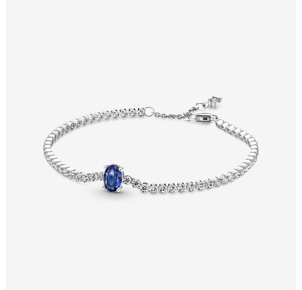 Pandora Tennisarmband 590039C01 Tennisarmband Damen Funkelnder Pavé Zirkonia Blau Silber 18 von Pandora