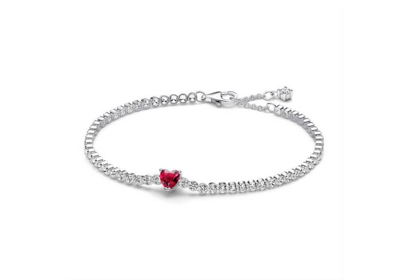 Pandora Tennisarmband Damen-TennisRotes Funkelndes Silber von Pandora