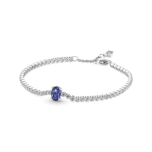 Pandora Armband Timeless "funkelnder Stein" silber, blauer Kristall, Zirkonia 590039C01 18 cm von PANDORA