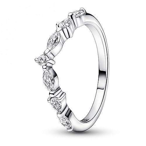 PANDORA Timeless Wishbone Funkelnde Schliffe Ring aus Sterling-Silber mit Cubic Zirkonia, Gr. 50, 192390C01-50 PANDORA Timeless Wishbone Funkelnde Schliffe Ring aus Sterling-Silber mit Cubic Zirkonia, Gr. 50, 192390C01-50 von PANDORA