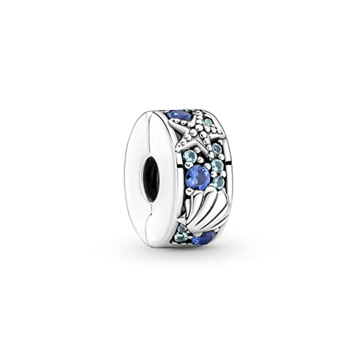 PANDORA Moments Tropischer Seestern & Muschel Clip-Charm aus Sterling-Silber mit Cubic Zirkonia, Kompatibel Moments Armbänder, 791678C01 PANDORA Moments Tropischer Seestern & Muschel Clip-Charm aus Sterling-Silber mit Cubic Zirkonia, Kompatibel Moments Armbänder, 791678C01 von PANDORA