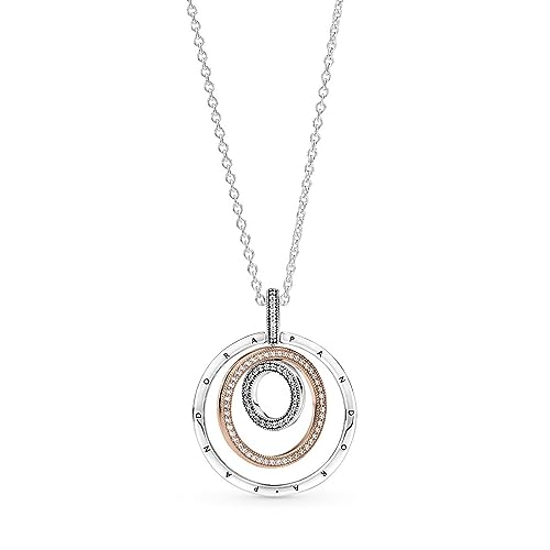 PANDORA Two-Tone Circles Pendant & Necklace von PANDORA