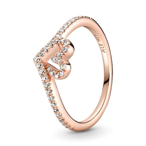 Pandora Ring "Glitzerndes Herz" rosé-vergoldet 189302C01 von Pandora