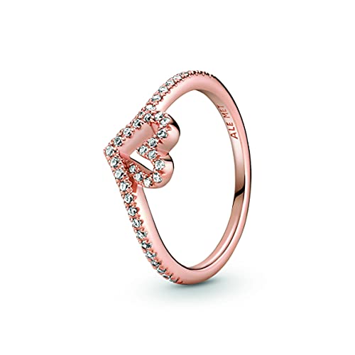 Pandora Ring "Glitzerndes Herz" rosé-vergoldet 189302C01 von PANDORA