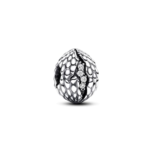 PANDORA X Game of Thrones Funkelndes Drachen-Ei Charm aus Sterling Silber mit Cubik Zirkonia, Kompatibel Moments Armbändern, 792962C01 von PANDORA