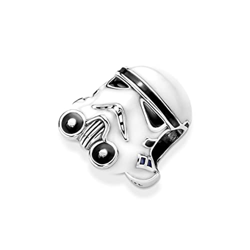 Pandora x Star Wars Stormtrooper-Helm Charm aus Sterling-Silber, kompatibel mit Armbändern aus der Moments Kollektion von Pandora