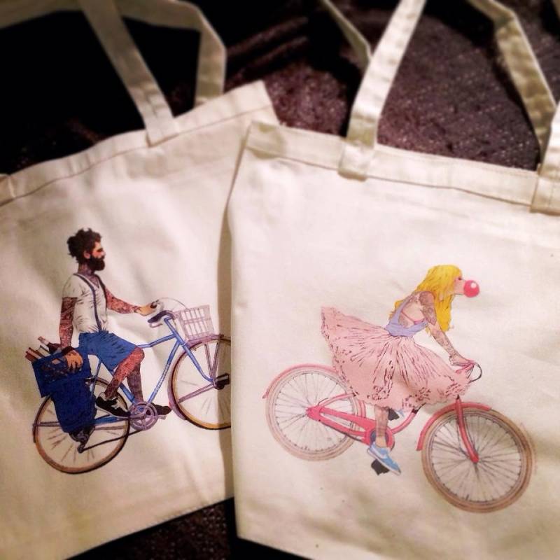 Fahrrad-Einkaufstasche - Kunst Zubehör Pandora Young von PandoraYoung